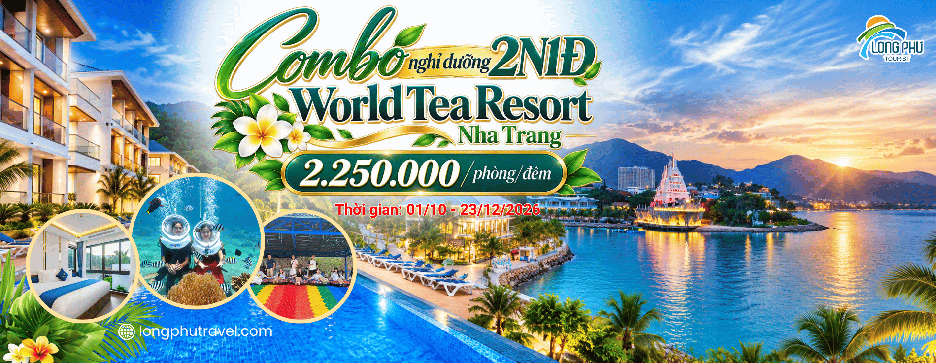 Banner Combo Nghỉ Dưỡng World Tea Resort