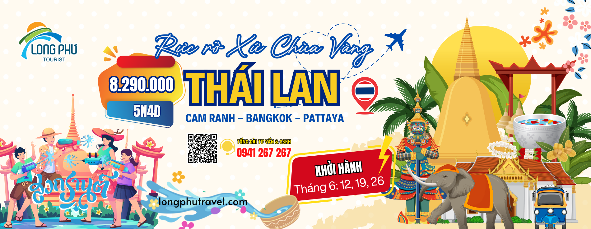 Banner tour Thái Lan bay Từ Cam Ranh