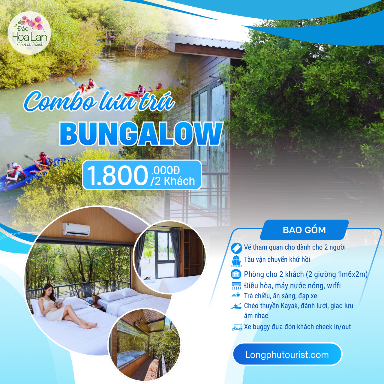 LƯU TRÚ BUNGALOW (2 NGÀY 1 ĐÊM)