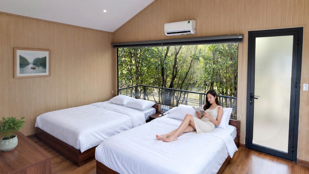 LƯU TRÚ PHÒNG NGHỈ MÁY LẠNH (2 GIƯỜNG)